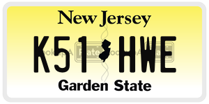 K51HWE license plate in New Jersey