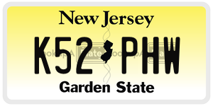 K52PHW license plate in New Jersey