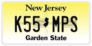 K55MPS  license plate in NJ