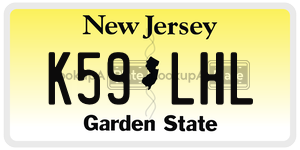 K59LHL license plate in New Jersey