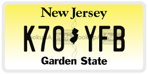 K70YFB  license plate in NJ