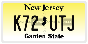 K72UTJ license plate in New Jersey