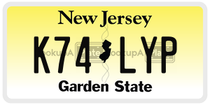 K74LYP license plate in New Jersey