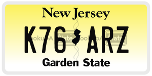 K76ARZ license plate in New Jersey
