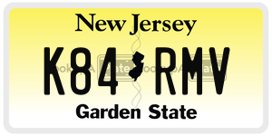 K84RMV license plate in New Jersey