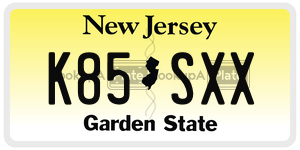 K85SXX  license plate in NJ