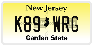 K89WRG  license plate in NJ