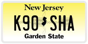 K90SHA  license plate in NJ