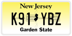 K91YBZ  license plate in NJ