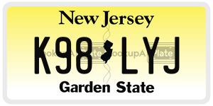 K98LYJ license plate in New Jersey