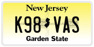 K98VAS  license plate in NJ