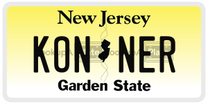 KONNER license plate in New Jersey