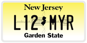 L12MYR license plate in New Jersey