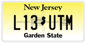 L13UTM  license plate in NJ
