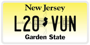 L20VUN  license plate in NJ