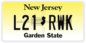 L21RWK license plate in New Jersey