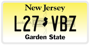 L27VBZ  license plate in NJ