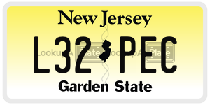 L32PEC  license plate in NJ
