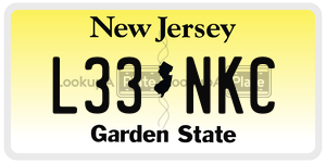 L33NKC  license plate in NJ