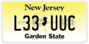 L33UUC  license plate in NJ