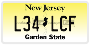 L34LCF  license plate in NJ