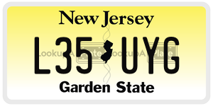 L35UYG license plate in New Jersey