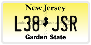 L38JSR  license plate in NJ
