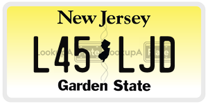 L45LJD license plate in New Jersey