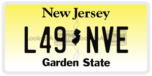 L49NVE license plate in New Jersey