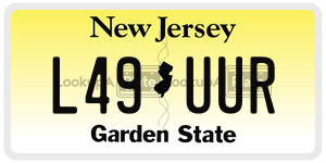 L49UUR license plate in New Jersey