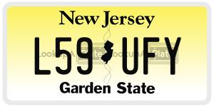 L59UFY license plate in New Jersey