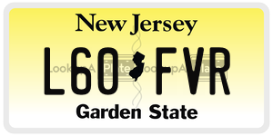 L60FVR license plate in New Jersey