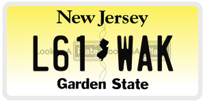 L61WAK  license plate in NJ