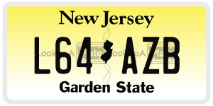 L64AZB  license plate in NJ