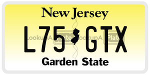 L75GTX license plate in New Jersey