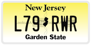 L79RWR license plate in New Jersey