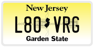 L80VRG  license plate in NJ
