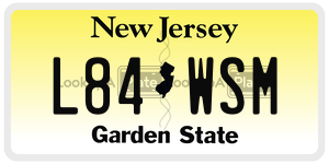 L84WSM license plate in New Jersey