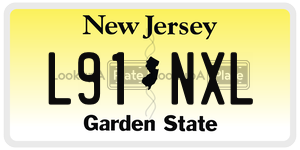 L91NXL license plate in New Jersey