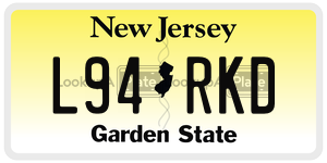 L94RKD license plate in New Jersey