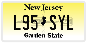 L95SYL license plate in New Jersey