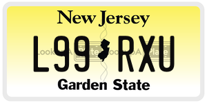L99RXU  license plate in NJ