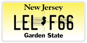LELF66  license plate in NJ