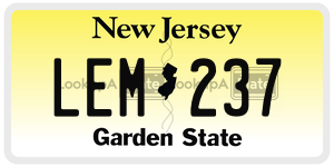 LEM237  license plate in NJ