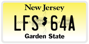 LFS64A license plate in New Jersey