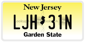 LJH31N license plate in New Jersey