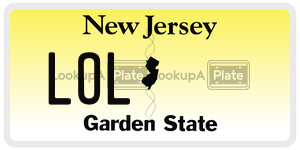 LOL license plate in New Jersey