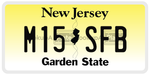M15SFB license plate in New Jersey