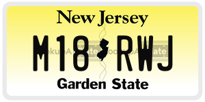 M18RWJ  license plate in NJ