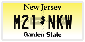 M21NKW  license plate in NJ